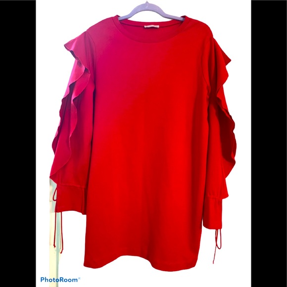 Zara Dresses & Skirts - ZARA BOLD RED DRESS